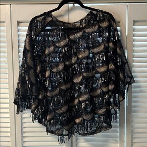 Kate Landry Black and Gold Logo Tag with Yellow Proof-of-Purchase Sticker